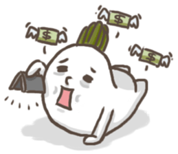 Radish Cai Cai with friends!(English) sticker #5987023