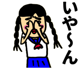 Cute schoolgirl sticker #5987452