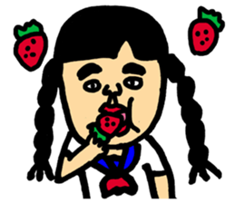 Cute schoolgirl sticker #5987475