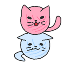 Wool Nyanko ball sticker #5987677
