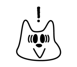 shiroi nekko sticker #5987851