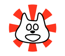 shiroi nekko sticker #5987855