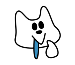 shiroi nekko sticker #5987856