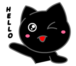 Tomo's Cute Cat Black (English) sticker #5988240