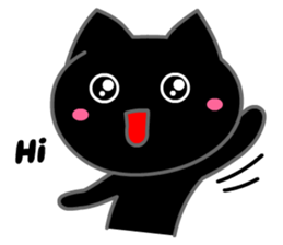 Tomo's Cute Cat Black (English) sticker #5988241