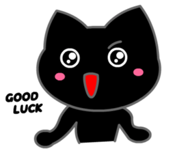 Tomo's Cute Cat Black (English) sticker #5988242
