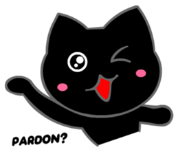 Tomo's Cute Cat Black (English) sticker #5988247