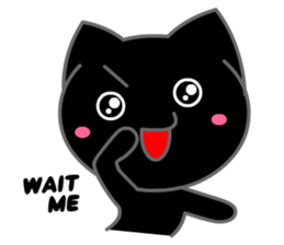 Tomo's Cute Cat Black (English) sticker #5988254