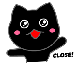 Tomo's Cute Cat Black (English) sticker #5988256