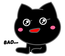 Tomo's Cute Cat Black (English) sticker #5988257