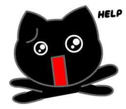 Tomo's Cute Cat Black (English) sticker #5988261
