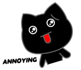 Tomo's Cute Cat Black (English) sticker #5988263