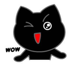 Tomo's Cute Cat Black (English) sticker #5988265