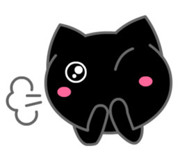 Tomo's Cute Cat Black (English) sticker #5988270