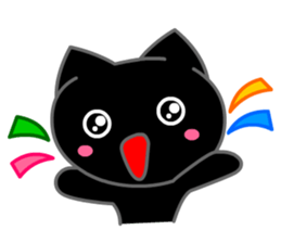 Tomo's Cute Cat Black (English) sticker #5988275