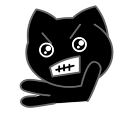 Tomo's Cute Cat Black (English) sticker #5988277