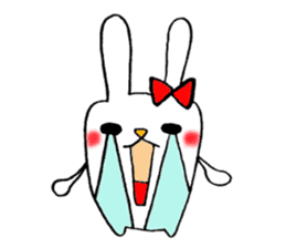 This rabbit name is Mii. sticker #5989167