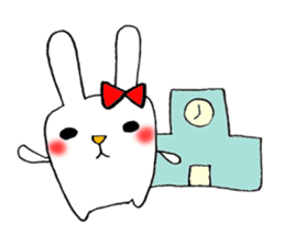 This rabbit name is Mii. sticker #5989175