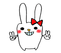 This rabbit name is Mii. sticker #5989178