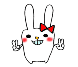 This rabbit name is Mii. sticker #5989178