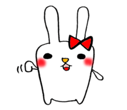 This rabbit name is Mii. sticker #5989179