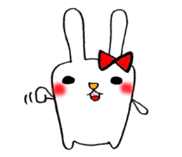 This rabbit name is Mii. sticker #5989179