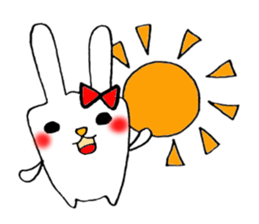 This rabbit name is Mii. sticker #5989180