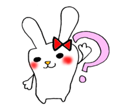 This rabbit name is Mii. sticker #5989184