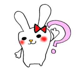 This rabbit name is Mii. sticker #5989184