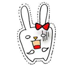 This rabbit name is Mii. sticker #5989186