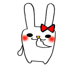 This rabbit name is Mii. sticker #5989190