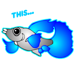 Cool Aqua Guppy sticker #5990216