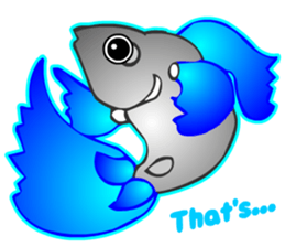 Cool Aqua Guppy sticker #5990217