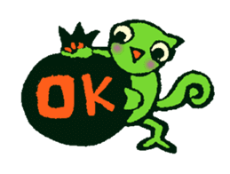 The Kurutakun Chameleon sticker #5990929