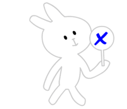 Ugly White Rabbit sticker #5990969