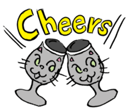 Japanese Cosplay Cat, Russianblue RB4 sticker #5991131