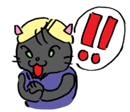 Japanese Cosplay Cat, Russianblue RB4 sticker #5991143