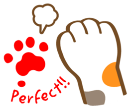 Mi-Ke cat's hand sign and gesture sticker #5991170