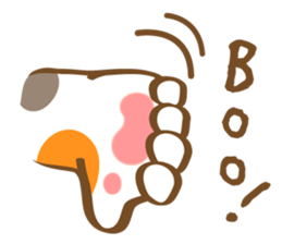 Mi-Ke cat's hand sign and gesture sticker #5991171