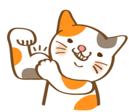 Mi-Ke cat's hand sign and gesture sticker #5991184