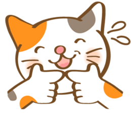 Mi-Ke cat's hand sign and gesture sticker #5991186