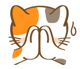Mi-Ke cat's hand sign and gesture sticker #5991193