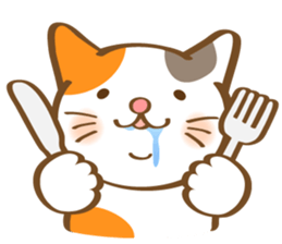 Mi-Ke cat's hand sign and gesture sticker #5991196