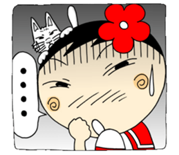 Kokeshi doll of school life 7th sticker #5991240