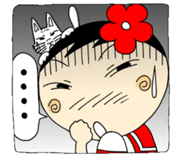 Kokeshi doll of school life 7th sticker #5991240