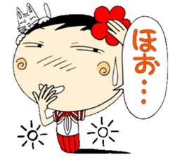 Kokeshi doll of school life 7th sticker #5991250