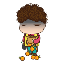 Moody woman sticker #5991840