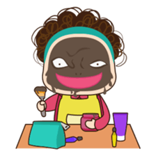 Moody woman sticker #5991842