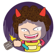 Moody woman sticker #5991846