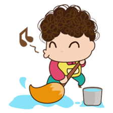 Moody woman sticker #5991847